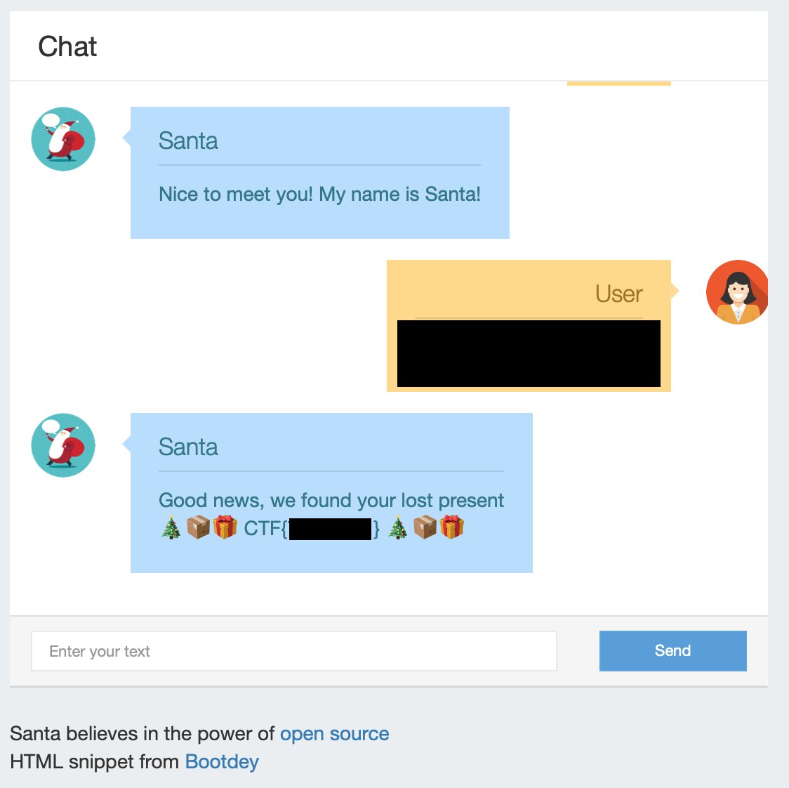 Customer support bot for Santa